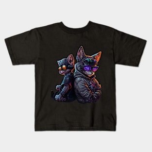 Cyberpunk Cats Kids T-Shirt